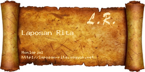 Laposan Rita névjegykártya